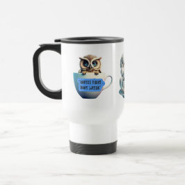 Taza De Viaje Los Pegatinas de Lechuza dulce y fácil personaliza