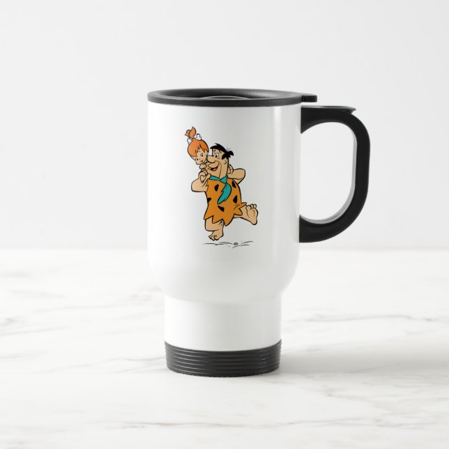 Taza De Viaje Los Picapiedra | Fred y Pebbles Flintstone (Derecha)