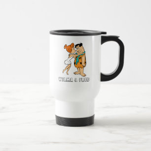 Taza De Viaje Los Picapiedra   Wilma Kissing Fred