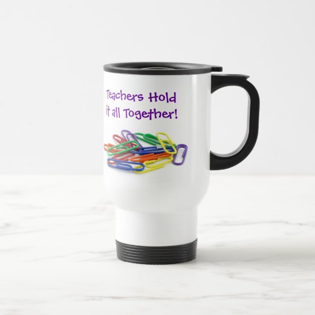 Taza De Viaje Los profesores lo sostienen juntos clips (Derecha)