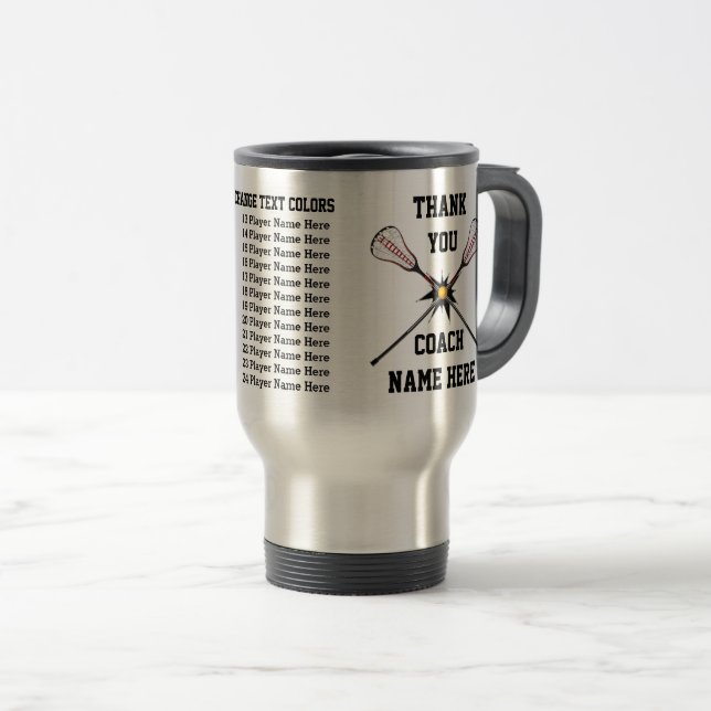 Taza De Viaje Los regalos personalizados para LaCrosse entrenan (Anverso derecho)