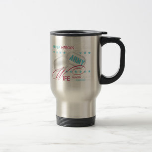 Taza De Viaje Los superhéroes son esposa real del ejército