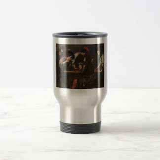 Taza De Viaje Los tramposos, soldados mercenarios cartas de jueg