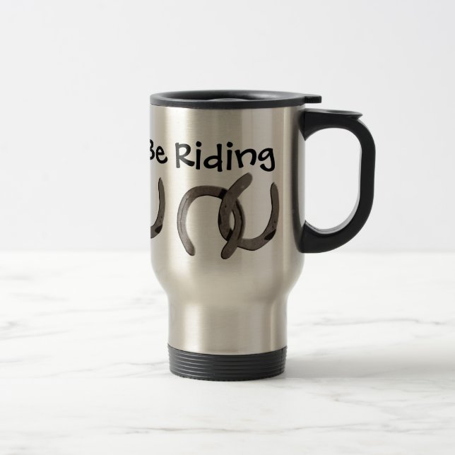 Taza De Viaje Los zapatos grises del caballo estaría montando (Derecha)