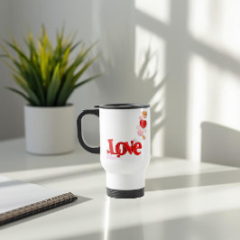 Taza de viaje Love & Hearts