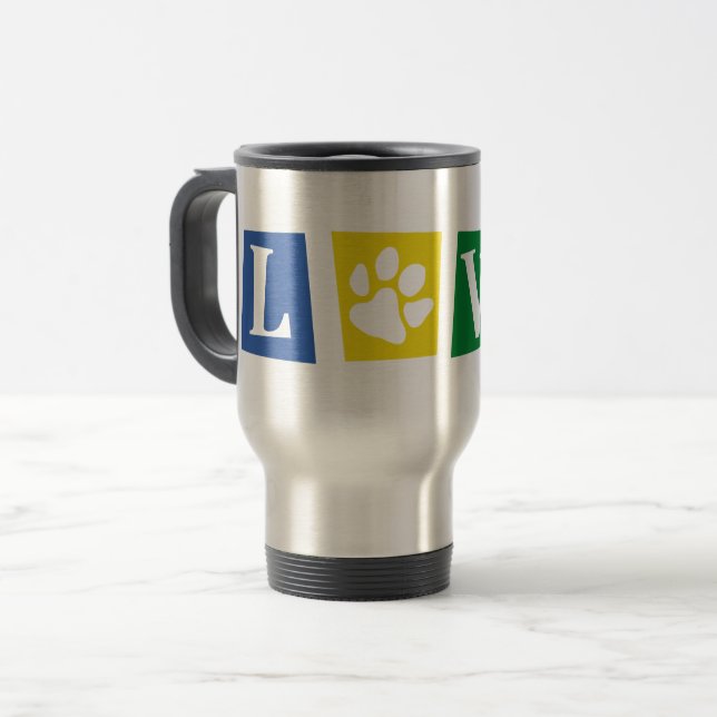 Taza De Viaje Love Paw Retro (Anverso izquierdo)
