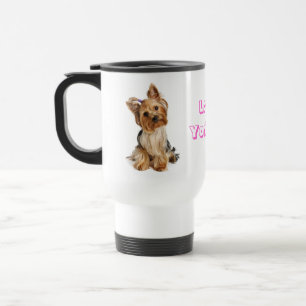 Taza De Viaje Love Yorkshire Terrier Perro Perro Perro Viaje Mug