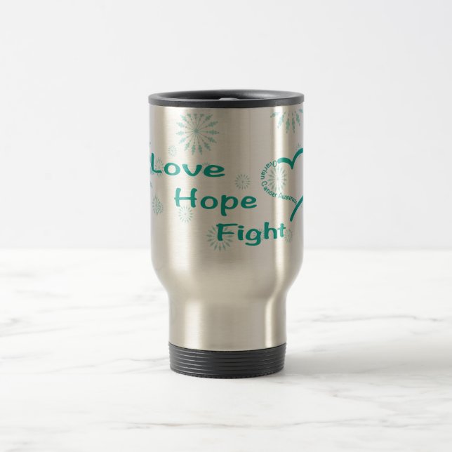 Taza De Viaje Lucha de la esperanza del amor - conciencia del (Centro)