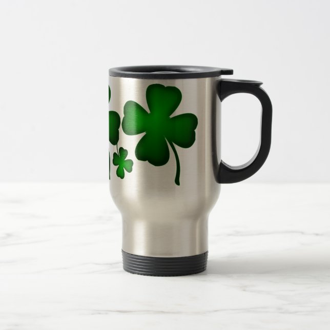 Taza De Viaje Lucky Four Leaf Clover Stein (Derecha)