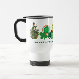Taza De Viaje Lucky Irish Shamrock Blessing Saint Patricks Day