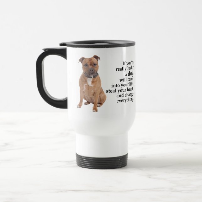 Taza De Viaje Lucky Staffie (Izquierda)