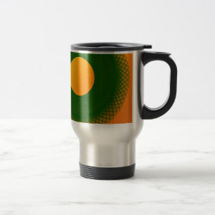 Taza De Viaje luna amarilla en verde