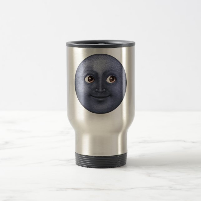 Taza De Viaje Luna Azul Oscuro - Emoji (Centro)