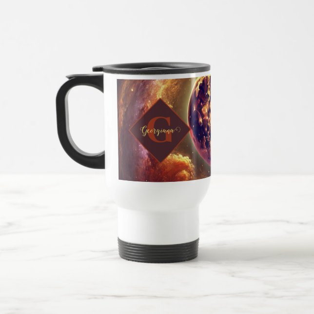Taza De Viaje Luna de la Galaxia otoñal personalizada (Izquierda)