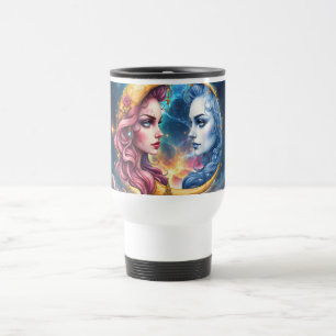 Taza De Viaje Luna del Equilibrio Eterno – Almas de Fuego y Agua