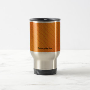 Taza De Viaje Lunares anaranjados en fondo anaranjado