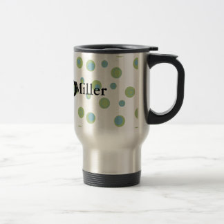 Taza De Viaje Lunares del verde azul cones monograma