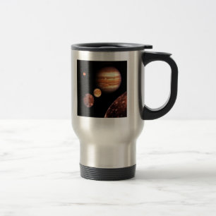 Taza De Viaje Lunas galileas astronomía de Júpiter y regalos de