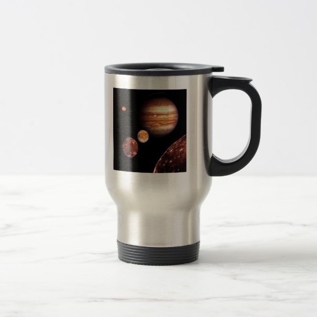 Taza De Viaje Lunas galileas astronomía de Júpiter y regalos de (Derecha)