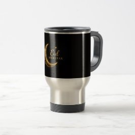 Taza De Viaje Luxury Black & Gold Eid Mubarak – Elegant