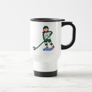Taza De Viaje Luz de jugador de hockey/rojo