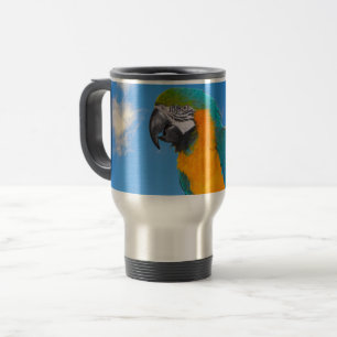 Taza De Viaje Macao azul y amarillo