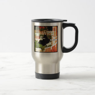 Taza De Viaje Madonna que lleva a cabo el unicornio blanco