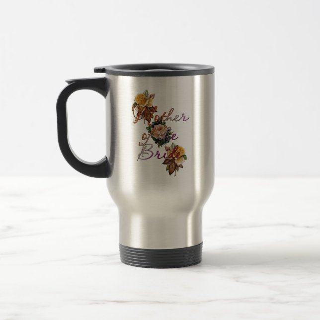 Taza De Viaje Madre De La Novia Floral (Izquierda)