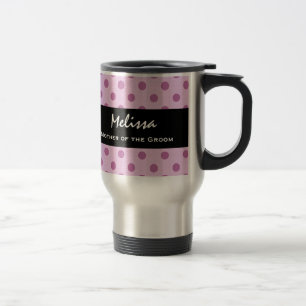 Taza De Viaje Madre del novio que casa los lunares rosados V02