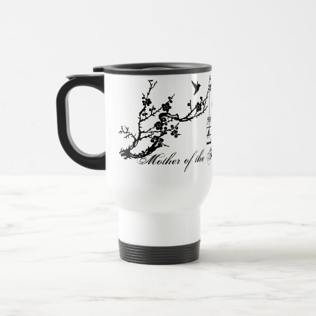 Taza De Viaje Madre elegante del birdcage de los pájaros del (Izquierda)