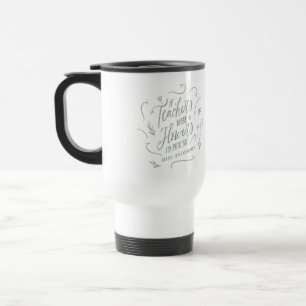 Taza De Viaje Maestra elegante escritura moderna sage green keyc