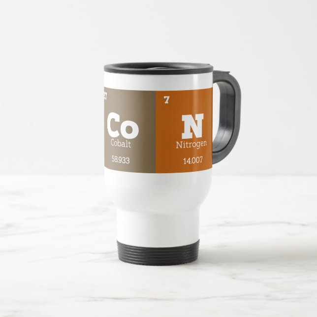 Taza De Viaje Maestría en Ciencia Química Elementos Químicos Bac (Anverso derecho)