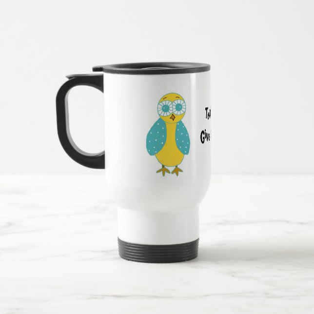 Taza De Viaje Maestros dan un botín - Lechuza linda (Izquierda)