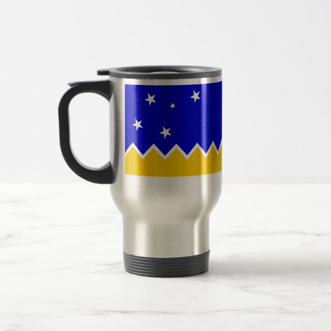 Taza De Viaje Magallanes, bandera de Chile, la Antártida (Izquierda)