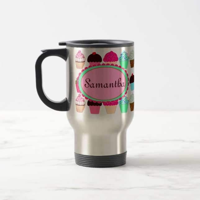 Taza De Viaje Magdalenas coloridas - personalizadas (Izquierda)