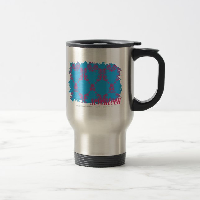 Taza De Viaje Magenta-Aguamarina 4 del damasco (Derecha)