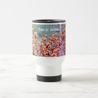 Taza De Viaje Magnolia Blossoms Azul Cielo Floral Arte Personali