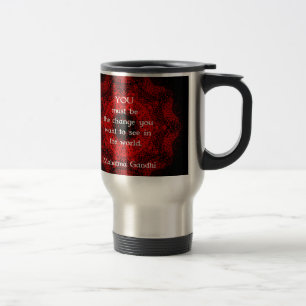 Taza De Viaje Mahatma Gandhi Sabiduría diciendo sobre la acción