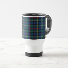 Taza De Viaje Malcolm Clan Azul oscuro y Tartán verde