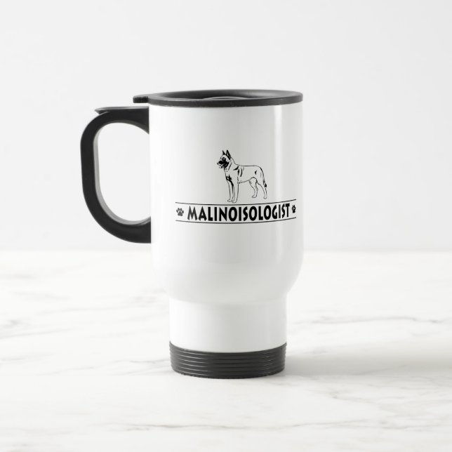 Taza De Viaje Malinois belga humorística (Izquierda)