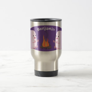 Taza De Viaje Malvaviscos rosados por personalizado de bomberos
