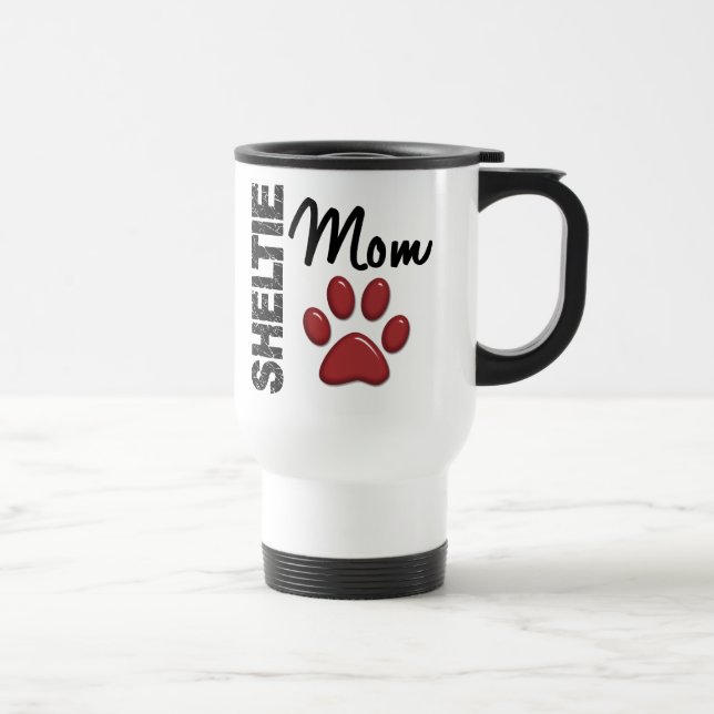 Taza De Viaje Mamá 2 de Sheltie (Derecha)
