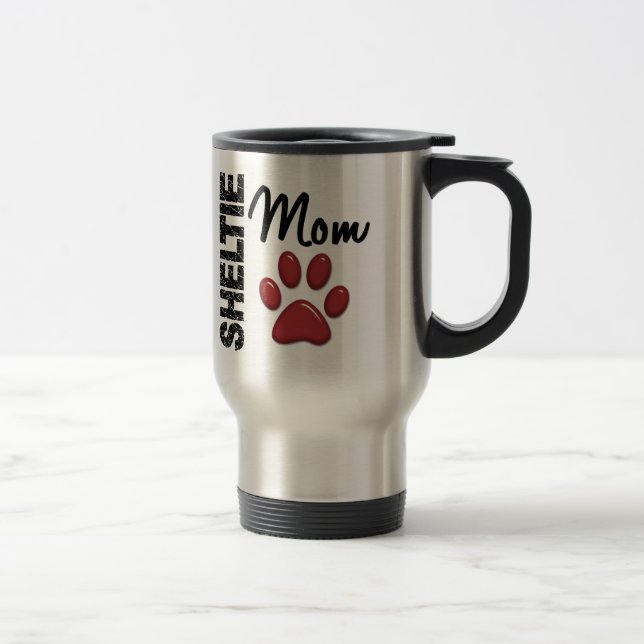 Taza De Viaje Mamá 2 de Sheltie (Derecha)