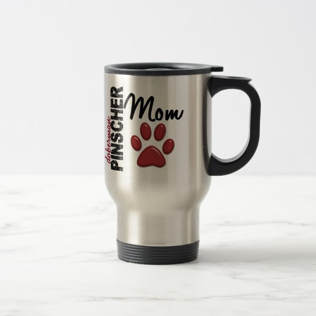 Taza De Viaje Mamá 2 del Pinscher del Doberman (Derecha)