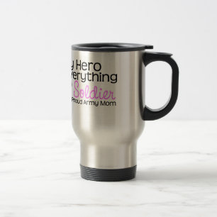 Taza De Viaje Mamá del ejército mi héroe