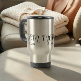 Taza De Viaje Mamá Estableció Escritura Negra Regalo de Nueva Ma
