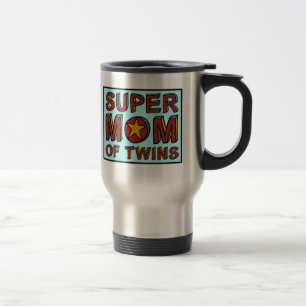TAZA DE VIAJE MAMÁ ESTUPENDA DE GEMELOS