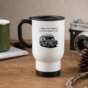 Taza De Viaje Mamá Feliz Camping Familiar Feliz Al Aire Libre Al