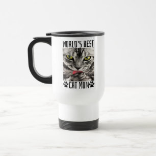 Taza De Viaje Mamá Gata Mejor del Mundo   