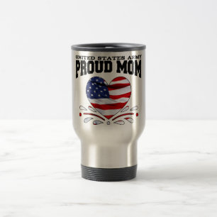 Taza De Viaje Mamá patriótica del ejército